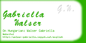 gabriella walser business card